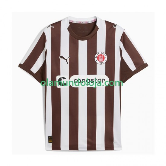 Camisola St. Pauli Homem Equipamento Primeiro 2025-2026 Manga Curta
